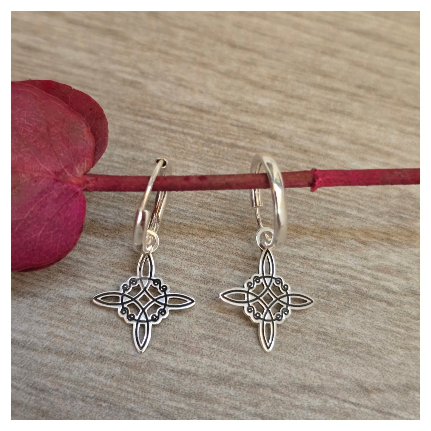 Aros de Plata Nudo de Bruja