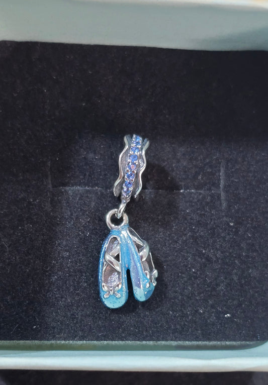 Charm de plata zapatillas balett