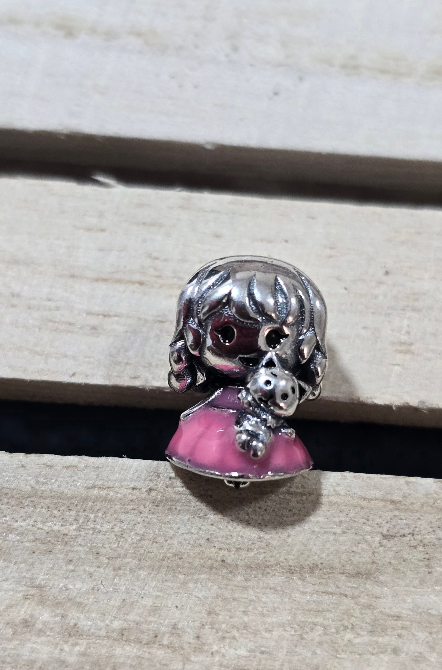 Charm de plata Niña con Osito