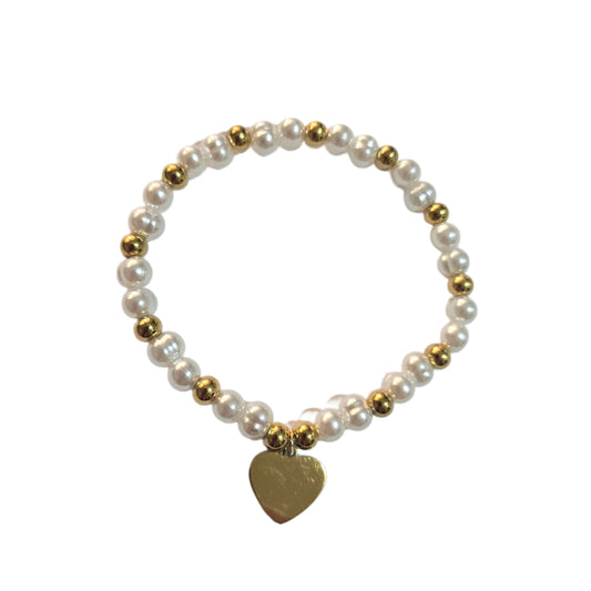 Pulsera Acero Elástica Corazon