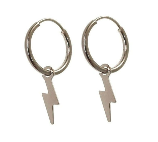 Aros de plata Rayo