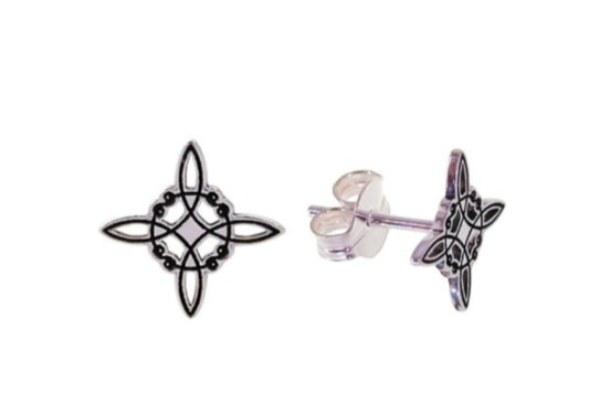 Pendientes de plata Nudo de Bruja