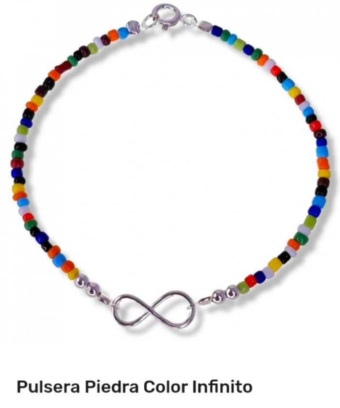 Pulsera de plata Piedra de color
