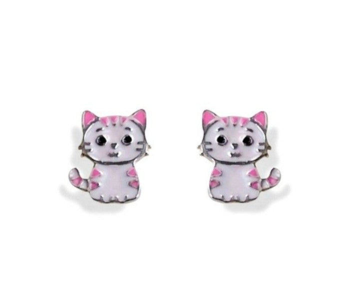 Pendiente plata Infantil Gatita