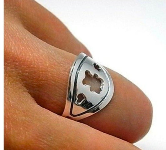 Anillo de plata Osito