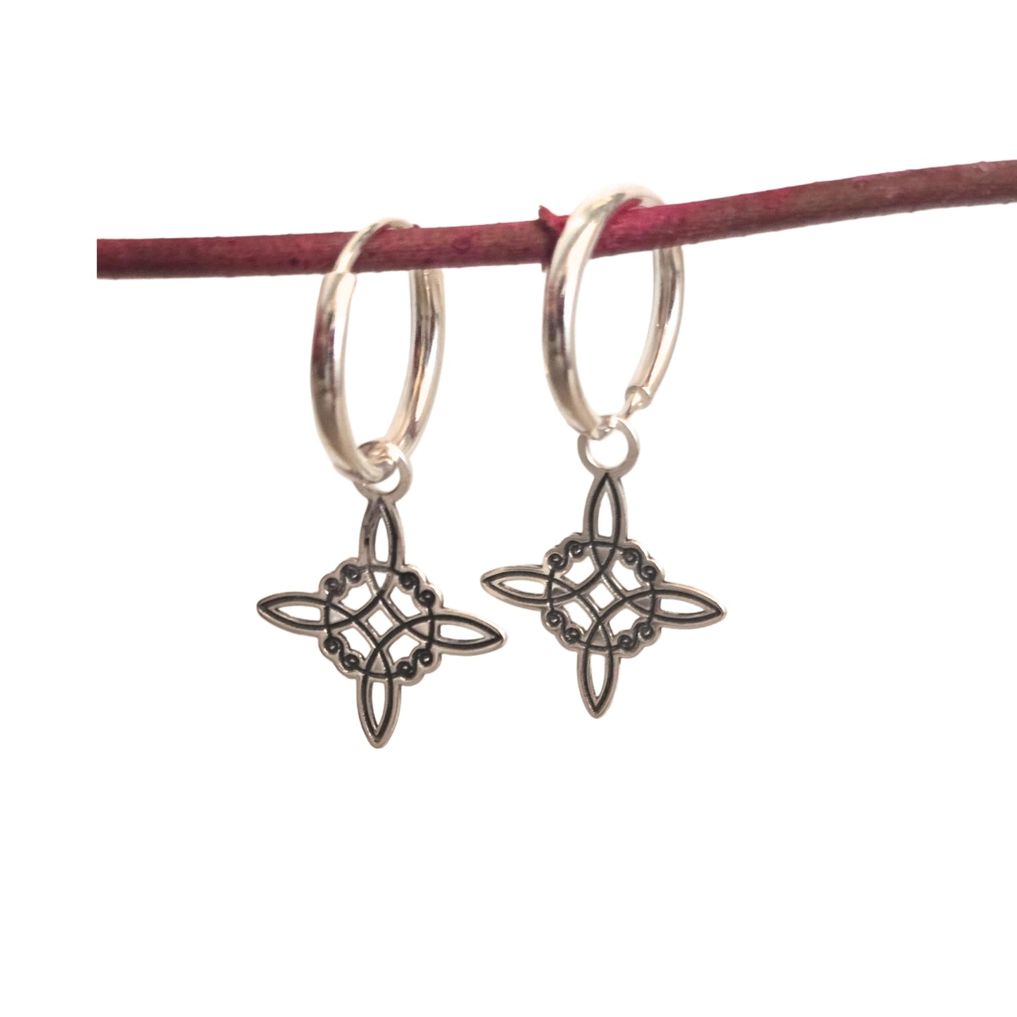 Aros de Plata Nudo de Bruja
