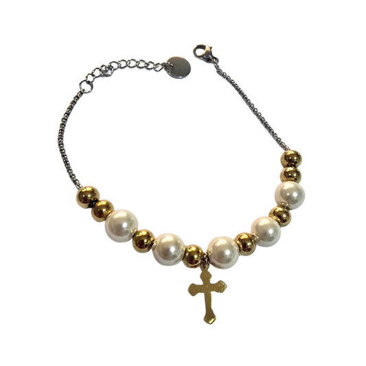 Pulsera Acero Cruz