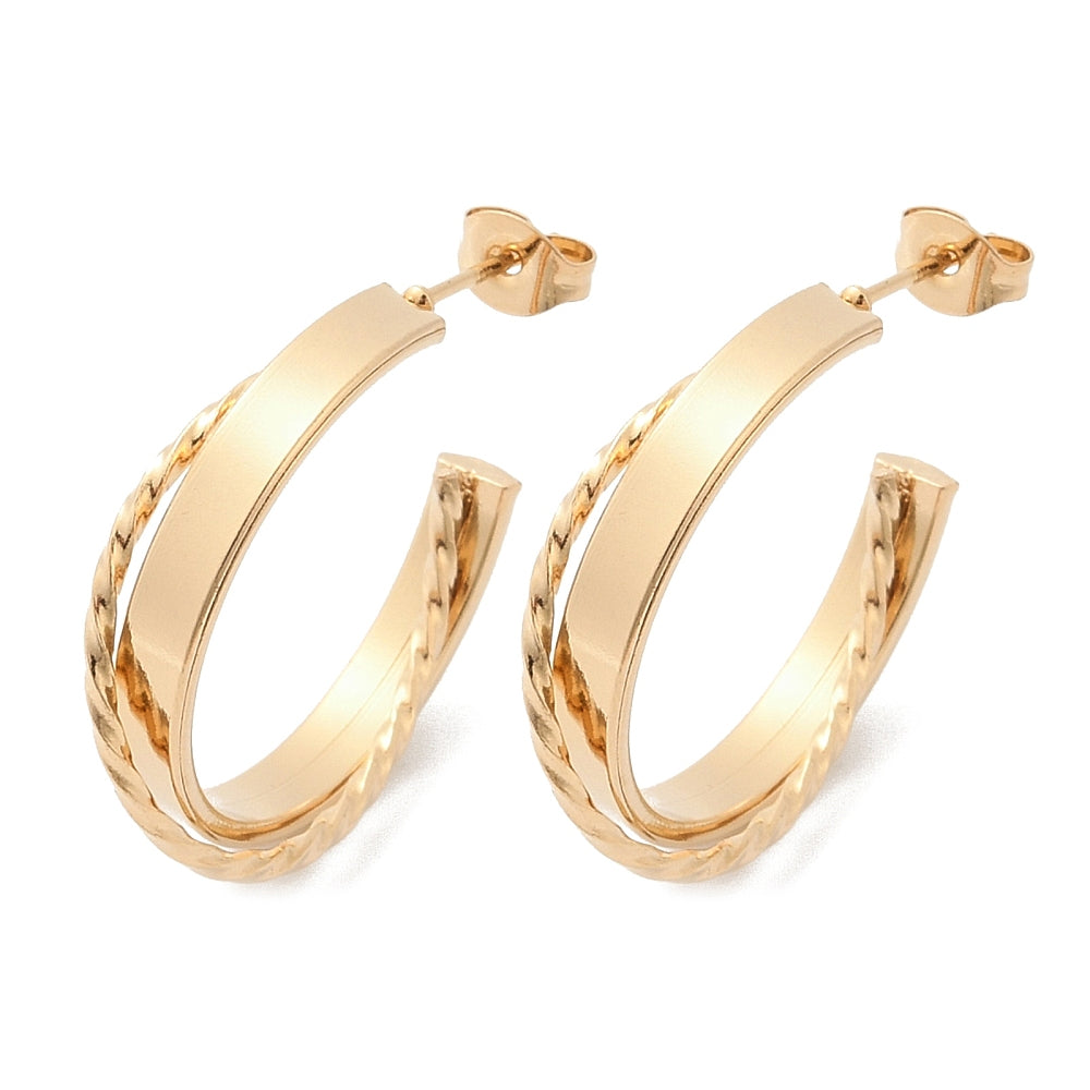 Pendientes de Acero Aros