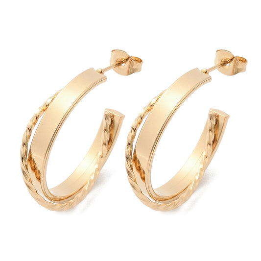 Pendientes de Acero Aros