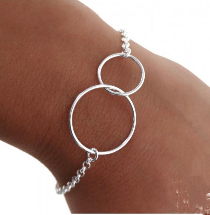 Pulsera de Plata Doble Karma