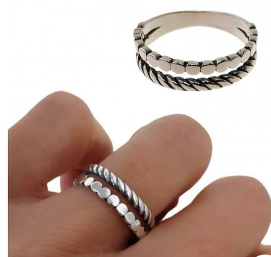 Anillo de Plata Doble