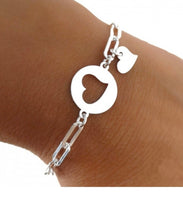 Cargar imagen en el visor de la galería, Pulsera Alargada Corazones

