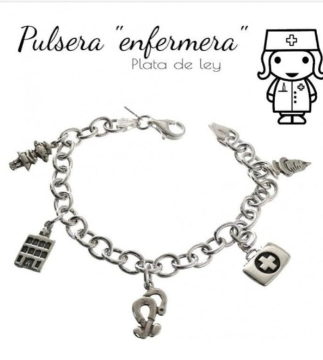 Pulsera de plata Profesiones
