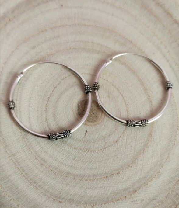 Aros de plata Bali