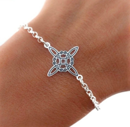 Pulsera de plata Nudo de Bruja