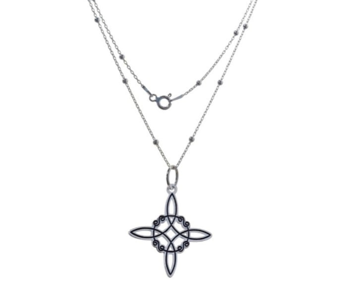 Gargantilla de plata Nudo de Bruja