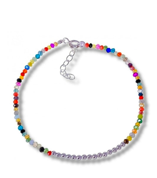 Pulsera Piedra Color Bolitas