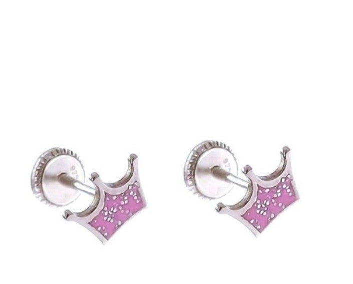 Pendiente plata Infantil Corona