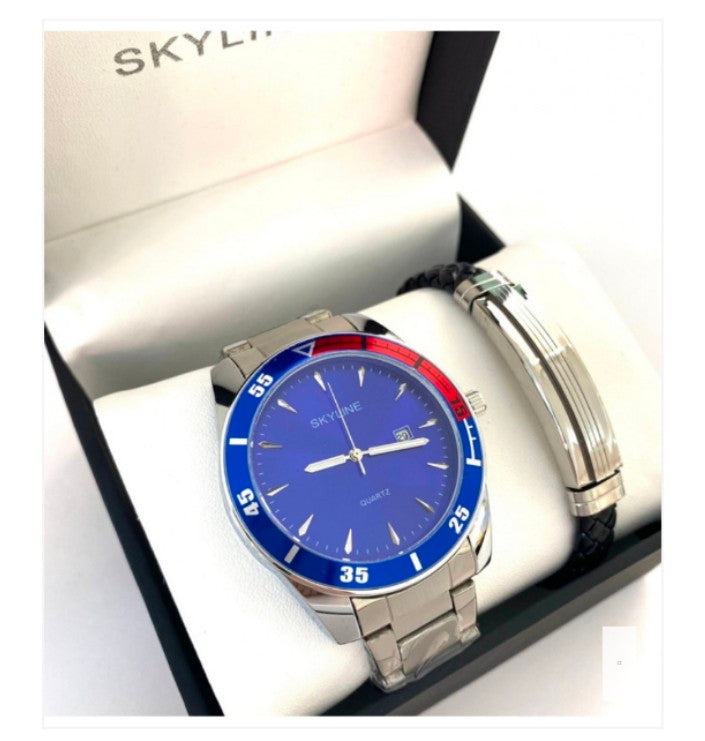 RELOJ + PULSERA ACERO