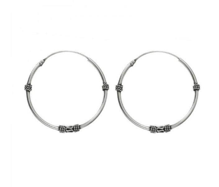 Aros de plata Bali