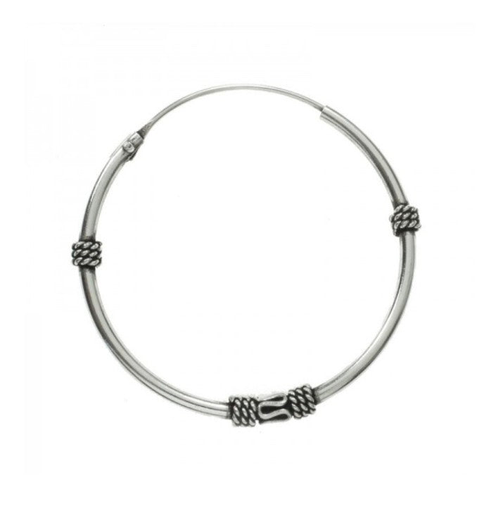 Aros de plata Bali